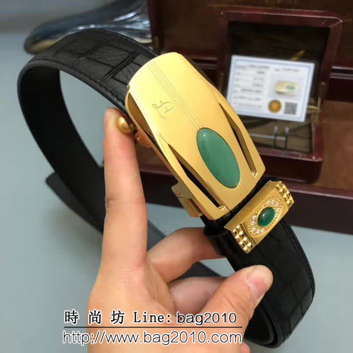 愛馬仕HERMES 印度東陵玉系列 南非野生鹿皮 印度優質東陵玉石鋼扣高端男士皮帶 HHG1825